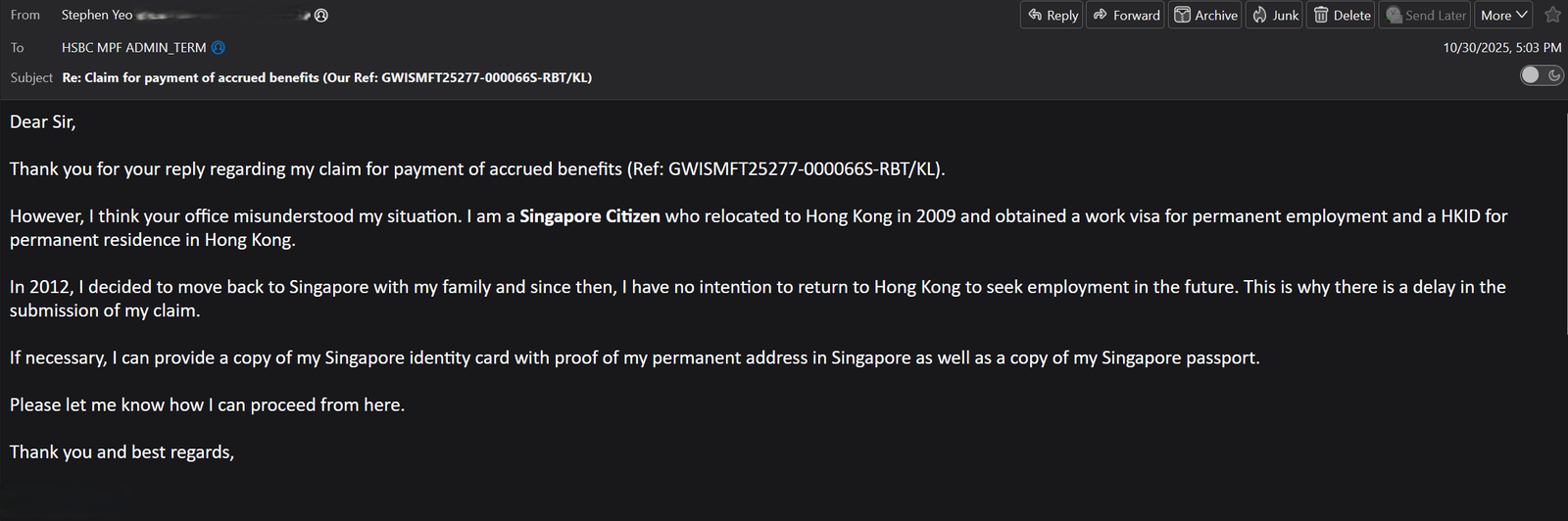 HSBC Holds My Retirement Funds Hostage in a Bureaucratic Nightmare Loop 2