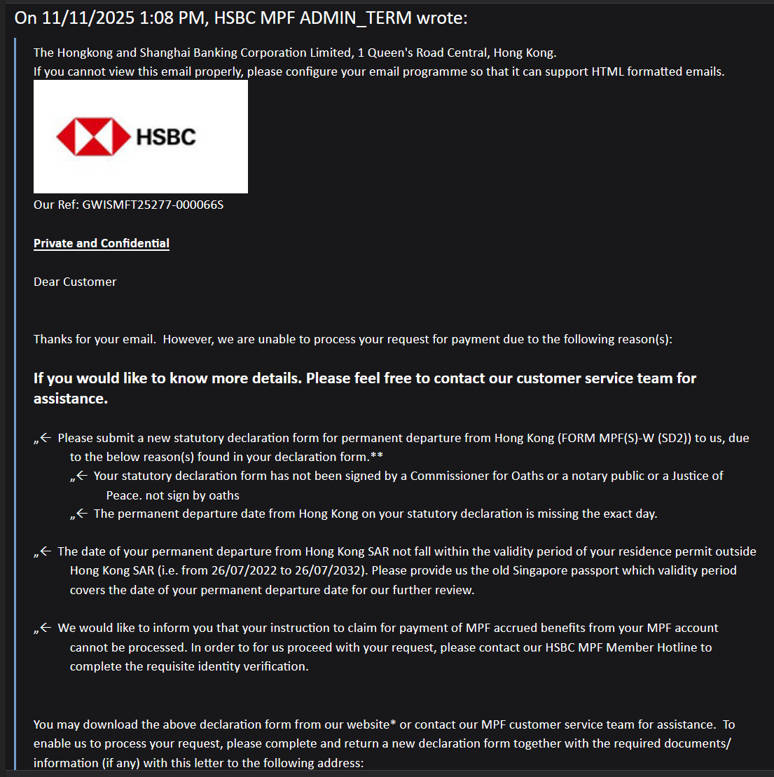 HSBC Holds My Retirement Funds Hostage in a Bureaucratic Nightmare Loop 3