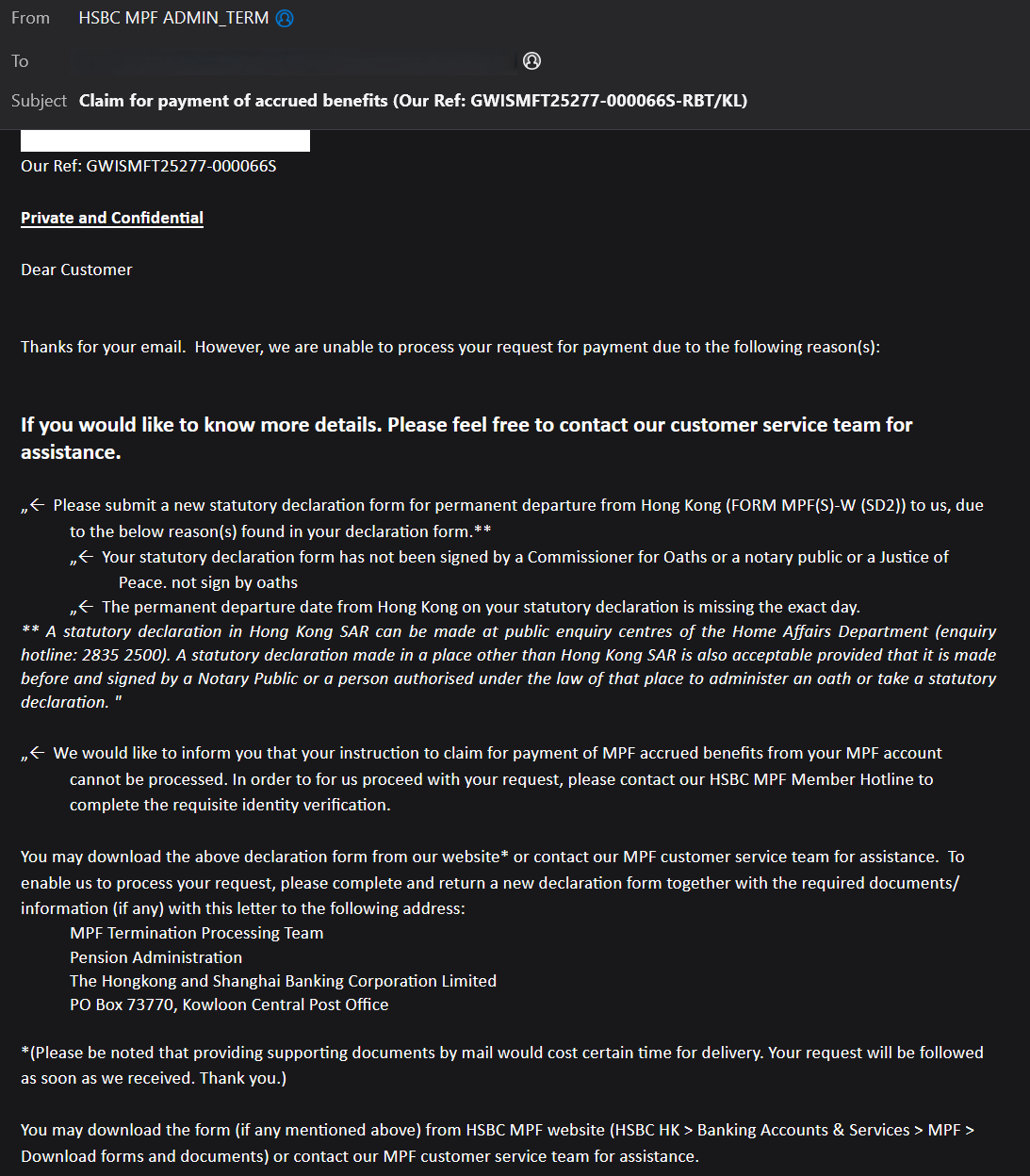 HSBC Holds My Retirement Funds Hostage in a Bureaucratic Nightmare Loop 5
